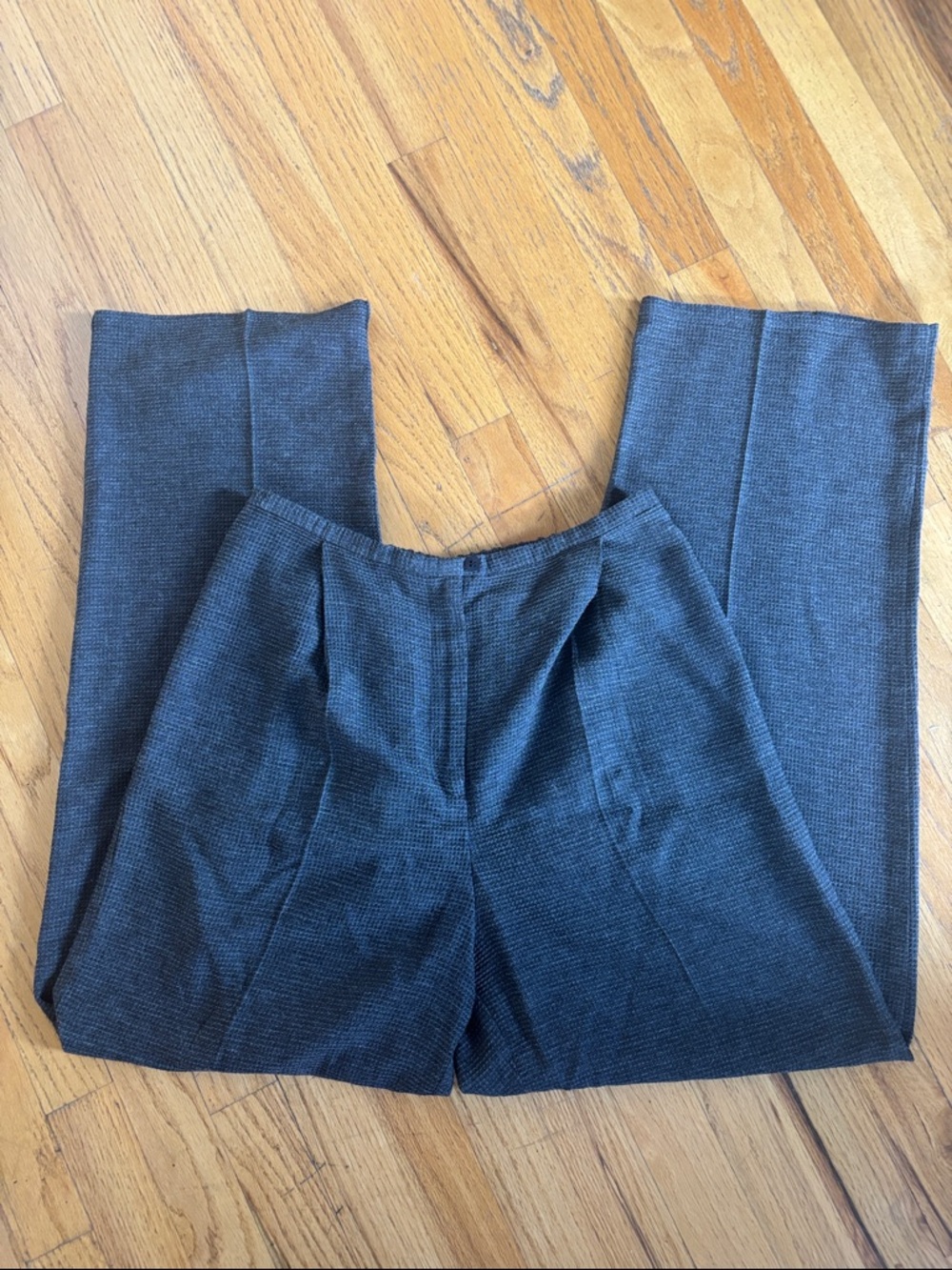 EILEEN FISHER Comfy Stylish Italian Waffle Fabric Trousers